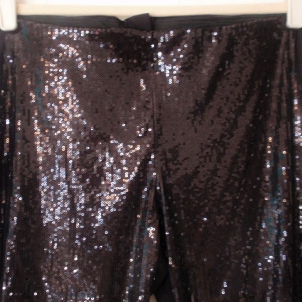 H&M Sparkling Black Sequin Trousers